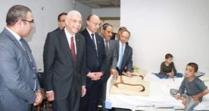 رئيس جامعة المنوفية يتابع المرضى الفلسطينيين بالمستشفيات الجامعية